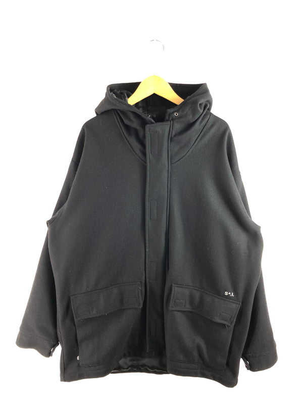【中古品】【メンズ】 WOOL HOODED COAT ウール フーデッド コート アウター 142-250827-na-07-tag サイズ：L カラー：ブラック 万代Net店