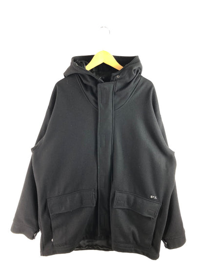 【中古品】【メンズ】 WOOL HOODED COAT ウール フーデッド コート アウター 142-250827-na-07-tag サイズ：L カラー：ブラック 万代Net店