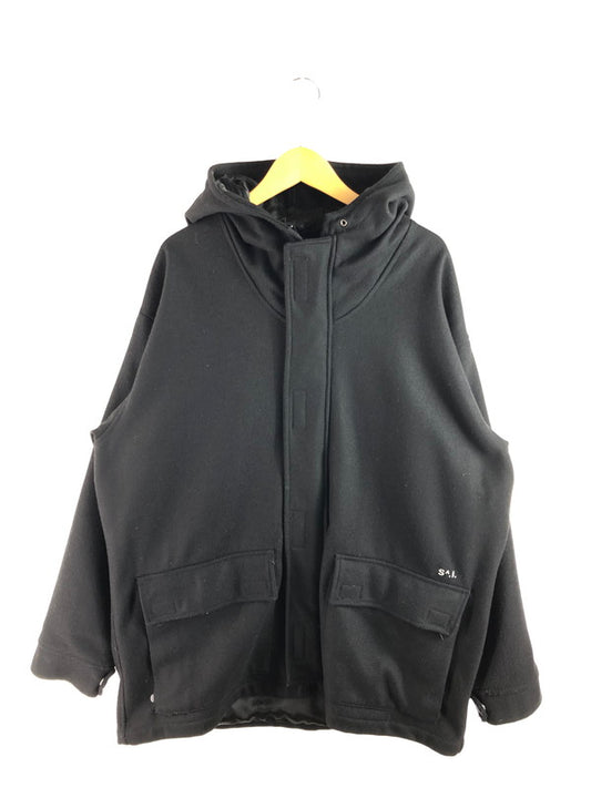 【中古品】【メンズ】 WOOL HOODED COAT ウール フーデッド コート アウター 142-250827-na-07-tag サイズ：L カラー：ブラック 万代Net店