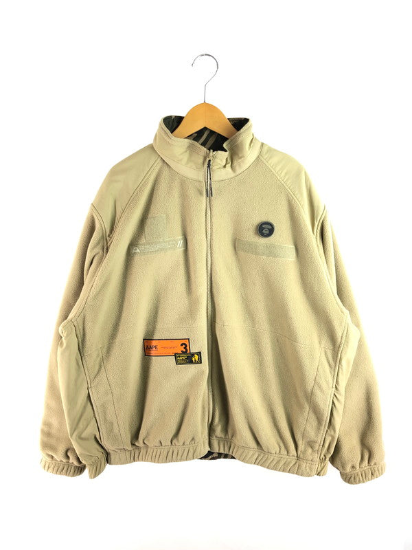【中古品】【メンズ】 AAPE BY A BATHING APE エーエイプ バイ アベイシングエイプ AAPJKM7396XXF リバーシブル エイプフェイス ジャケット アウター 142-250827-rt-05-tag サイズ：L カラー：ベージュ系 万代Net店