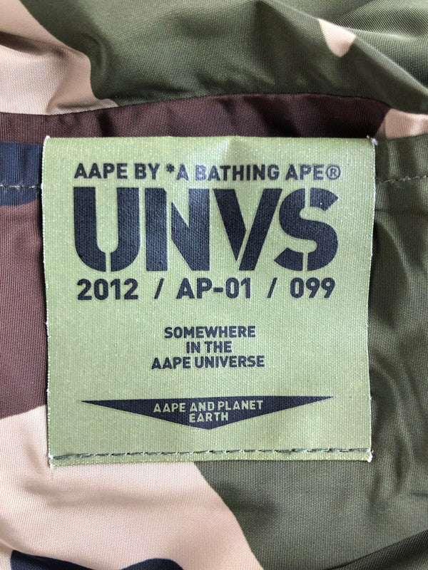 【中古品】【メンズ】 AAPE BY A BATHING APE エーエイプ バイ アベイシングエイプ AAPJKM7396XXF リバーシブル エイプフェイス ジャケット アウター 142-250827-rt-05-tag サイズ：L カラー：ベージュ系 万代Net店