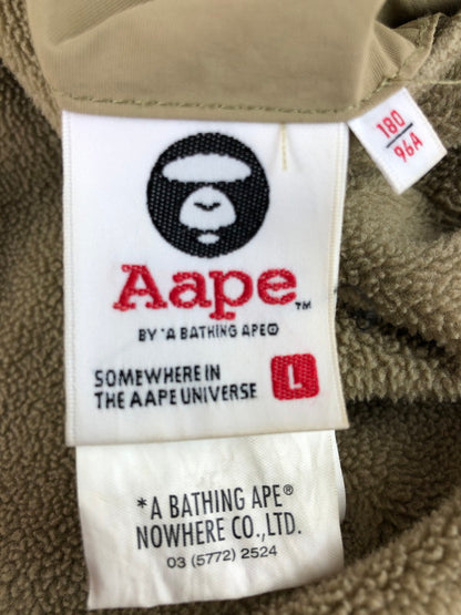 【中古品】【メンズ】 AAPE BY A BATHING APE エーエイプ バイ アベイシングエイプ AAPJKM7396XXF リバーシブル エイプフェイス ジャケット アウター 142-250827-rt-05-tag サイズ：L カラー：ベージュ系 万代Net店