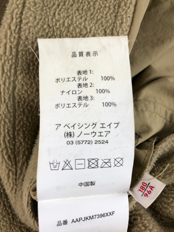 【中古品】【メンズ】 AAPE BY A BATHING APE エーエイプ バイ アベイシングエイプ AAPJKM7396XXF リバーシブル エイプフェイス ジャケット アウター 142-250827-rt-05-tag サイズ：L カラー：ベージュ系 万代Net店
