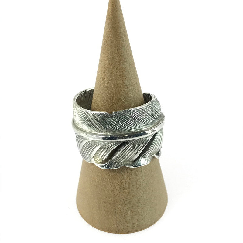【中古品】【メンズ】 THE BINGO BROTHERS ビンゴブラザーズ SV925 FEATHER RING シルバー925 フェザーリング 指輪 アクセサリー 191-250814-hi-09-tag カラー：シルバー 14.5号 万代Net店