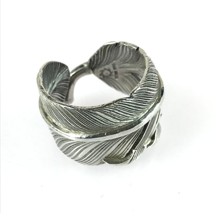 【中古品】【メンズ】 THE BINGO BROTHERS ビンゴブラザーズ SV925 FEATHER RING シルバー925 フェザーリング 指輪 アクセサリー 191-250814-hi-09-tag カラー：シルバー 14.5号 万代Net店