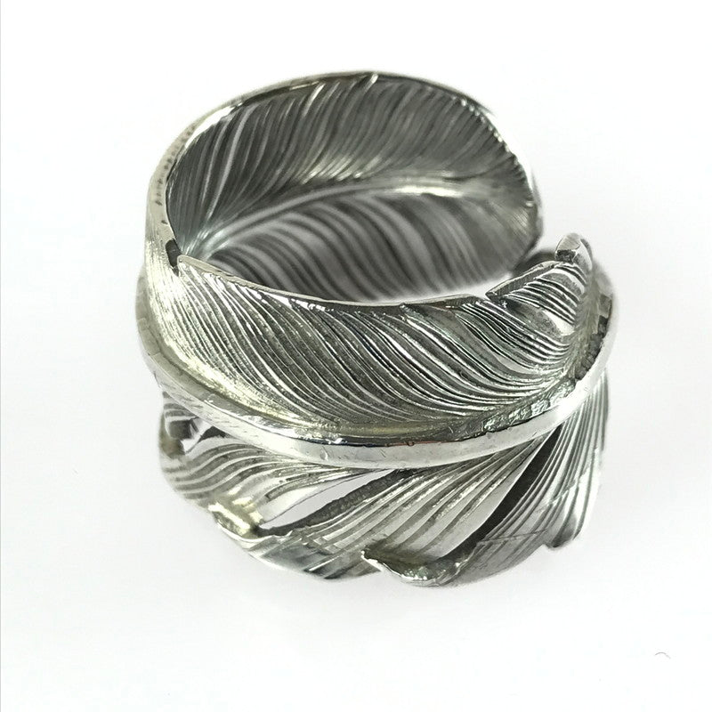 【中古品】【メンズ】 THE BINGO BROTHERS ビンゴブラザーズ SV925 FEATHER RING シルバー925 フェザーリング 指輪 アクセサリー 191-250814-hi-09-tag カラー：シルバー 14.5号 万代Net店