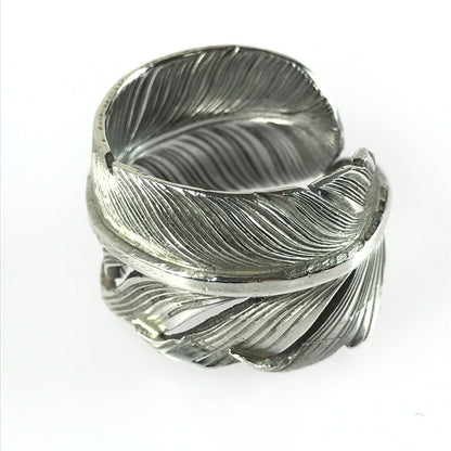 【中古品】【メンズ】 THE BINGO BROTHERS ビンゴブラザーズ SV925 FEATHER RING シルバー925 フェザーリング 指輪 アクセサリー 191-250814-hi-09-tag カラー：シルバー 14.5号 万代Net店