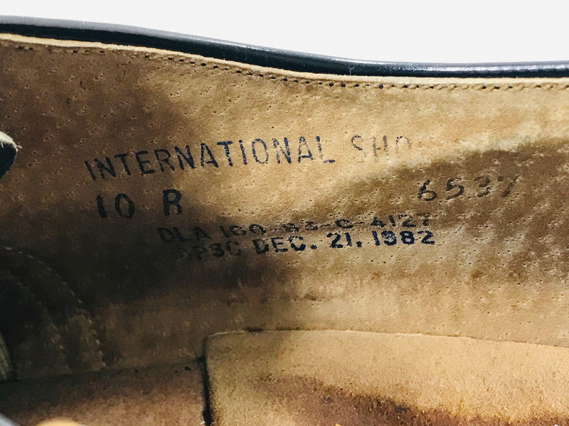 【現状渡し品】【メンズ】 U.S.NAVY アメリカ海軍 80's SERVICE SHOES DLA100-83-C-4127 1983年製 インターナショナルシューカンパニー サービスシューズ 靴 164-250823-rt-01-tag サイズ：10R カラー：ブラック 万代Net店
