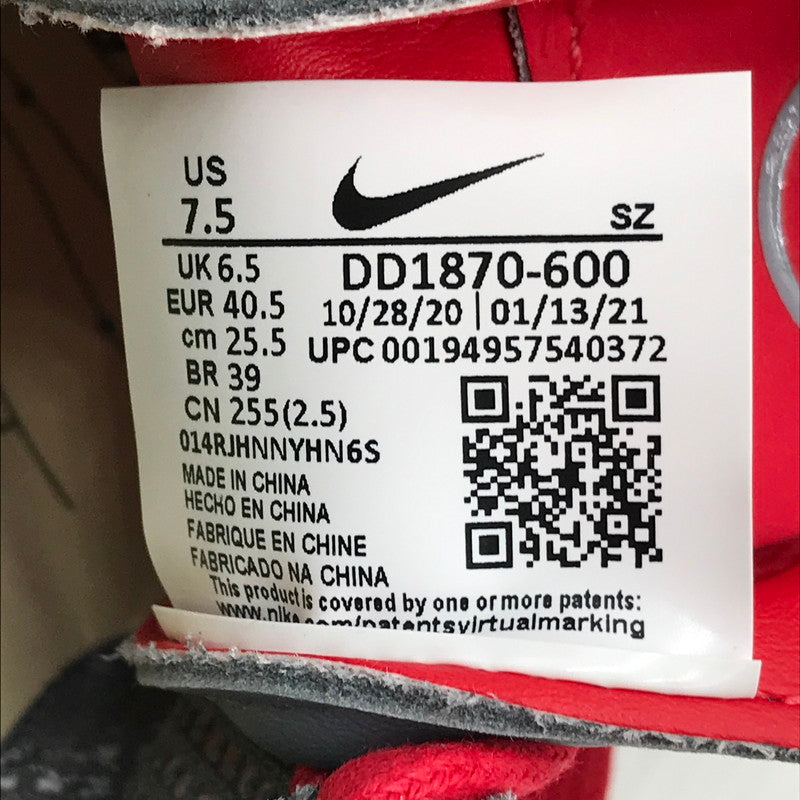 【中古美品】【メンズ】 NIKE ナイキ ×CLOT クロット コラボ AIR MAX 1 K.O.D SOLAR RED DD1870-600 エアマックス 1 K.O.D ソーラーレッドスニーカー 靴 160-250816-rt-06-tag サイズ：25.5cm US7.5 カラー：KISS OF DEATH SOLOAR RED/UNIVERSITY RED 万代Net店