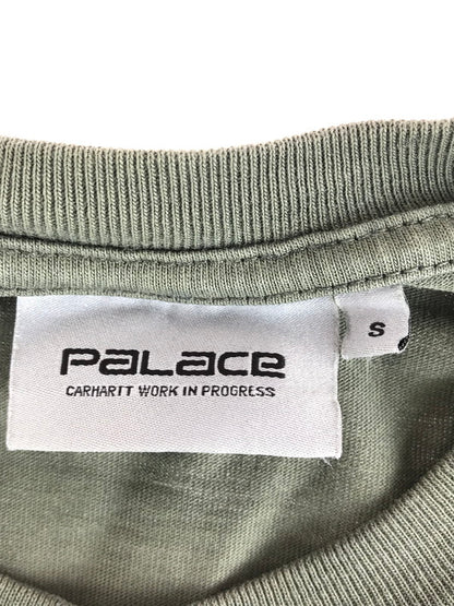 【中古品】【メンズ】 CARHARTT WIP カーハート ウィップ ×PALACE PALACE パレスパラス コラボ POCKET S/S TEE 胸ポケット ショートスリーブTシャツ 半袖Tシャツ トップス 142-250814-rt-03-tag サイズ：S カラー：カーキ 万代Net店