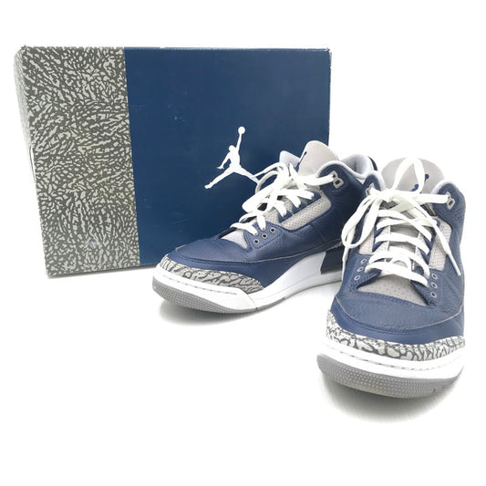 【中古品】【メンズ】 NIKE ナイキ AIR JORDAN 3 RETRO MIDNIGHT NAVY WHITE CT8532-401 エアジョーダン3 ミッドナイトネイビー スニーカー 靴 160-250816-rt-01-tag サイズ：27.5cm US9.5 カラー：MIDNIGHT NAVY/WHITE 万代Net店