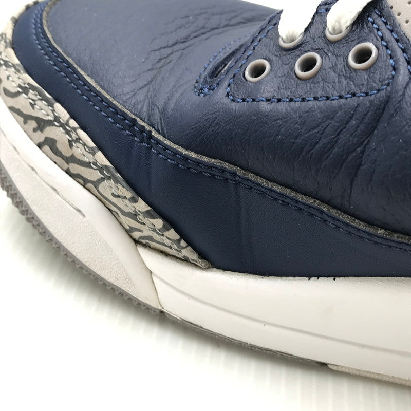 【中古品】【メンズ】 AIR JORDAN 3 RETRO MIDNIGHT NAVY WHITE CT8532-401 エアジョーダン3 ミッドナイトネイビー スニーカー 靴 160-250816-rt-01-tag サイズ：27.5cm US9.5 カラー：MIDNIGHT NAVY/WHITE 万代Net店