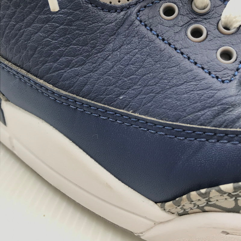 【中古品】【メンズ】 AIR JORDAN 3 RETRO MIDNIGHT NAVY WHITE CT8532-401 エアジョーダン3 ミッドナイトネイビー スニーカー 靴 160-250816-rt-01-tag サイズ：27.5cm US9.5 カラー：MIDNIGHT NAVY/WHITE 万代Net店