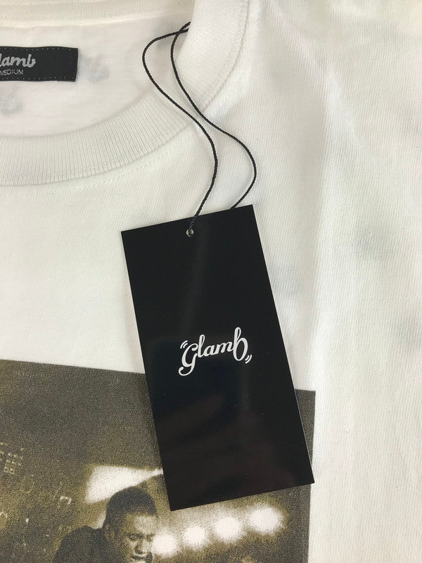 【中古美品】【メンズ】 glamb グラム THE BLUE HEARTS GOLD PRINT T-SHIRT GB0325 BH03 ザ ブルーハーツ ゴールド プリント Tシャツ 142-250925-rt-06-tag カラー：ホワイト 万代Net店