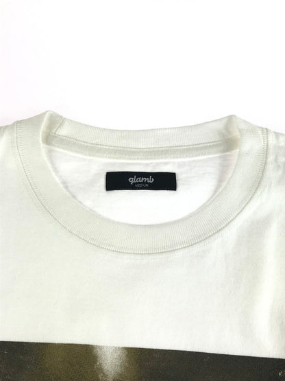 【中古美品】【メンズ】 glamb グラム THE BLUE HEARTS GOLD PRINT T-SHIRT GB0325 BH03 ザ ブルーハーツ ゴールド プリント Tシャツ 142-250925-rt-06-tag カラー：ホワイト 万代Net店