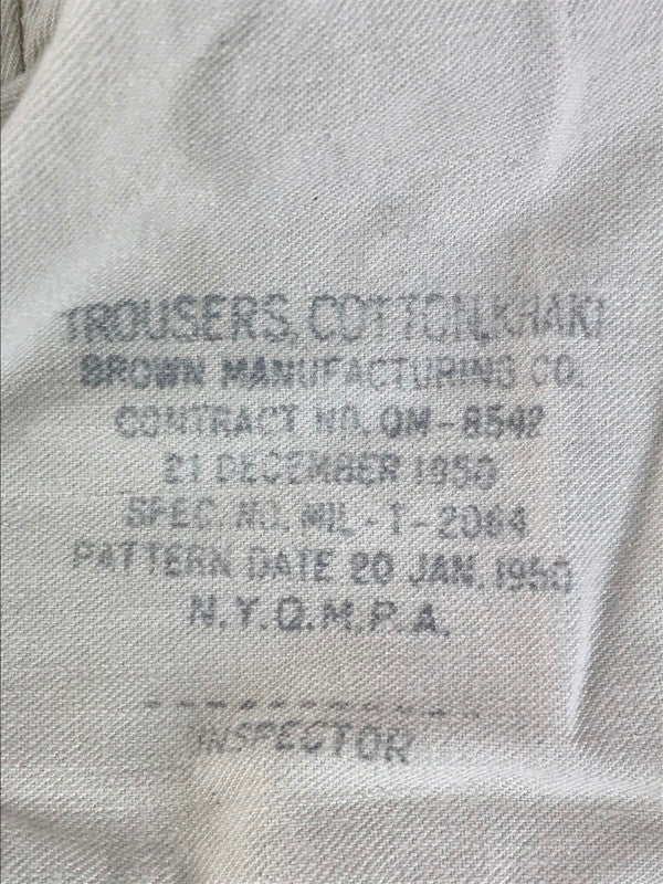 【現状渡し品】【メンズ】 U.S. ARMY アメリカ軍 40'S CHINO TROUSERS 40年代 チノ トラウザー パンツ ボトムス 157-250823-na-04-tag サイズ：W30 カラー：ベージュ 万代Net店