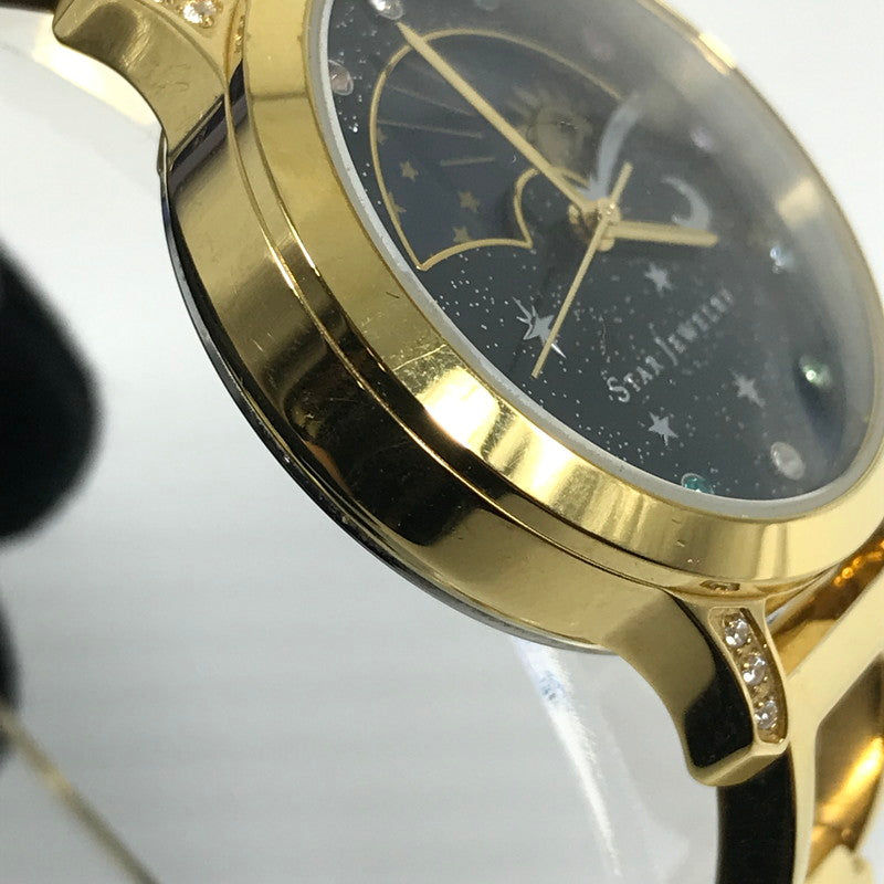 【中古品】【レディース】 STAR JEWELRY スタージュエリー COSMIC DAY&NIGHT 2SW1028 コズミック デイ アンド ナイト クォーツ 腕時計 197-251014-na-19-tag カラー：ゴールド 万代Net店