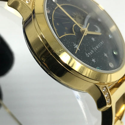 【中古品】【レディース】 STAR JEWELRY スタージュエリー COSMIC DAY&NIGHT 2SW1028 コズミック デイ アンド ナイト クォーツ 腕時計 197-251014-na-19-tag カラー：ゴールド 万代Net店