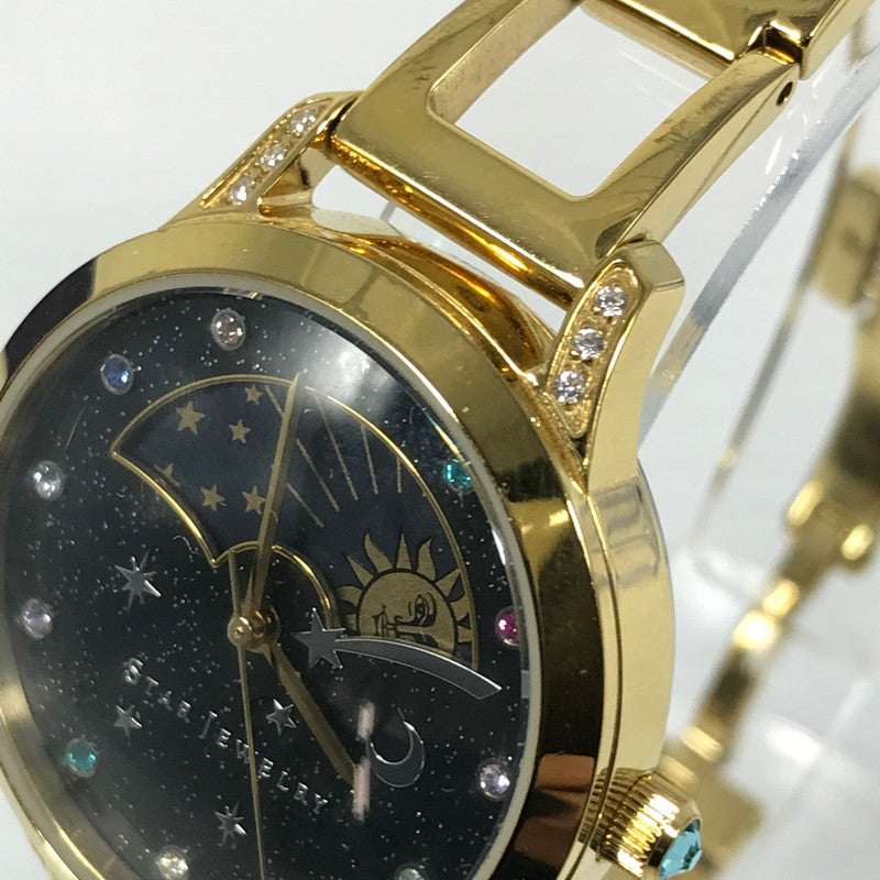【中古品】【レディース】 STAR JEWELRY スタージュエリー COSMIC DAY&NIGHT 2SW1028 コズミック デイ アンド ナイト クォーツ 腕時計 197-251014-na-19-tag カラー：ゴールド 万代Net店