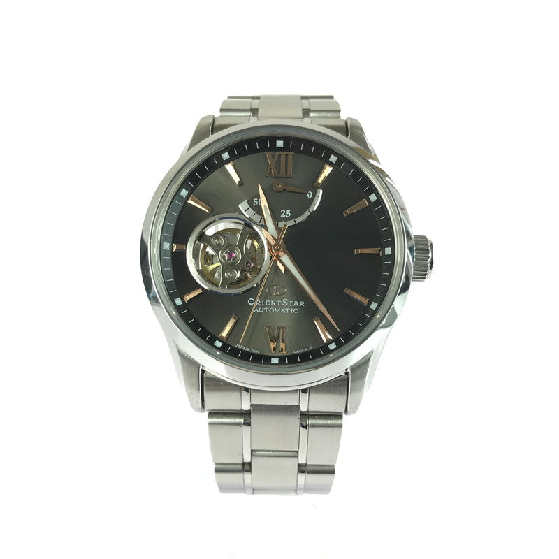 【中古品】【メンズ】 ORIENTSTAR オリエントスター SEMI SKELETON F6R4-UAA0 セミスケルトン アナログ 自動巻き 腕時計 197-250822-yy-16-tag カラー：シルバー/ブラック 万代Net店