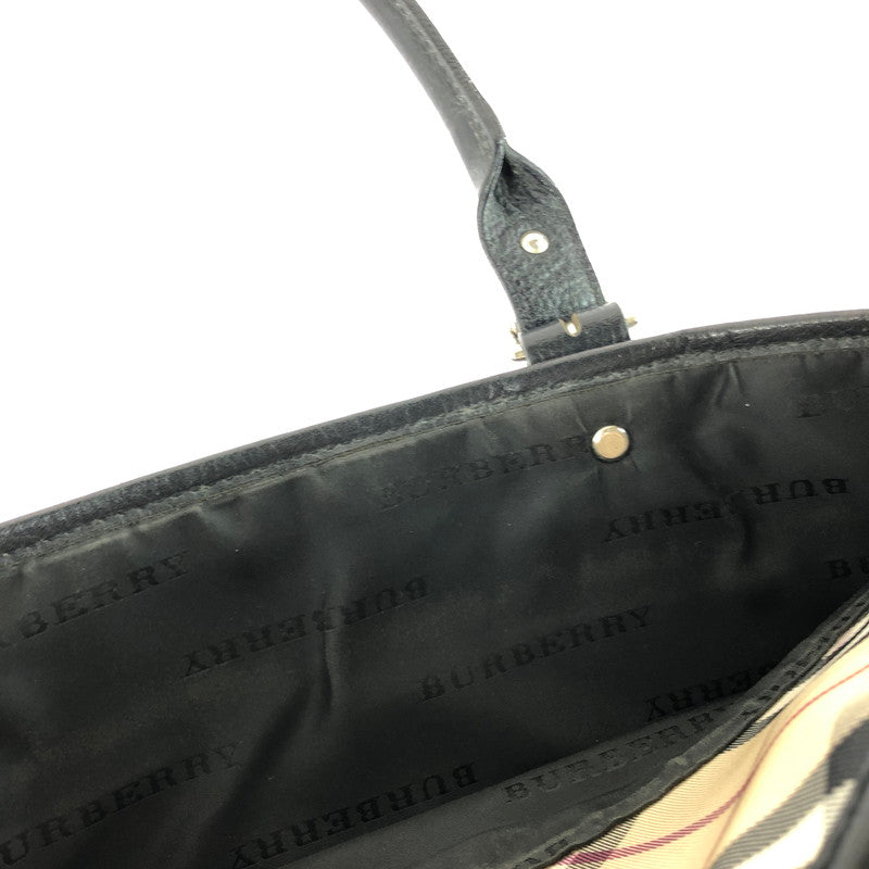 【中古品】【レディース】 BURBERRY バーバリー NOVA CHECK TOTE BAG ノバチェック トートバッグ ハンドバッグ カバン 180-250913-na-18-tag カラー：ブラック 万代Net店