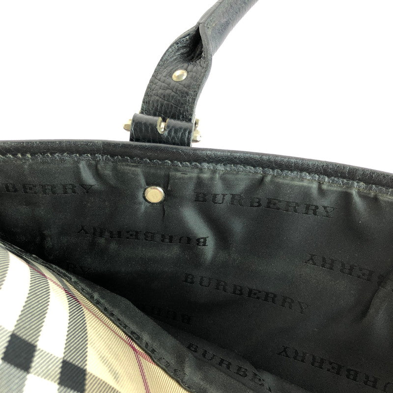 【中古品】【レディース】 BURBERRY バーバリー NOVA CHECK TOTE BAG ノバチェック トートバッグ ハンドバッグ カバン 180-250913-na-18-tag カラー：ブラック 万代Net店