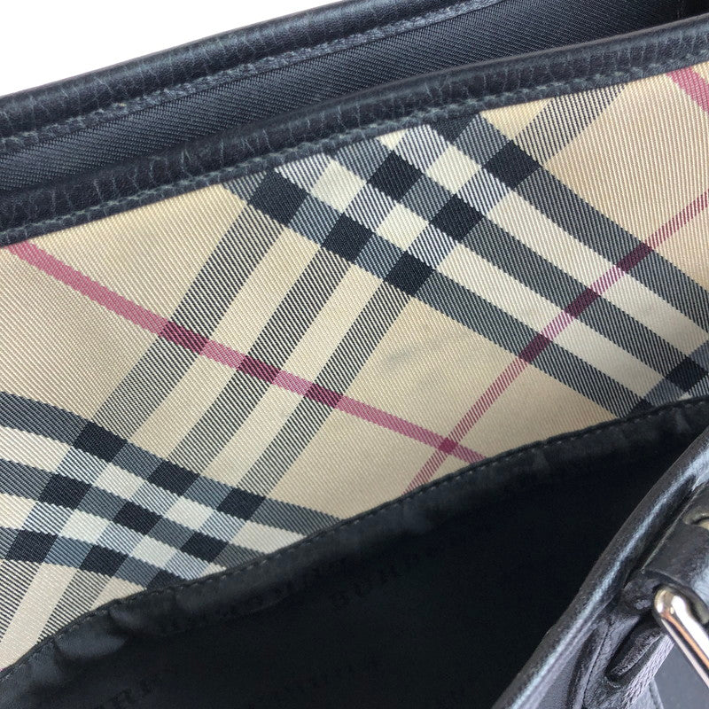 【中古品】【レディース】 BURBERRY バーバリー NOVA CHECK TOTE BAG ノバチェック トートバッグ ハンドバッグ カバン 180-250913-na-18-tag カラー：ブラック 万代Net店