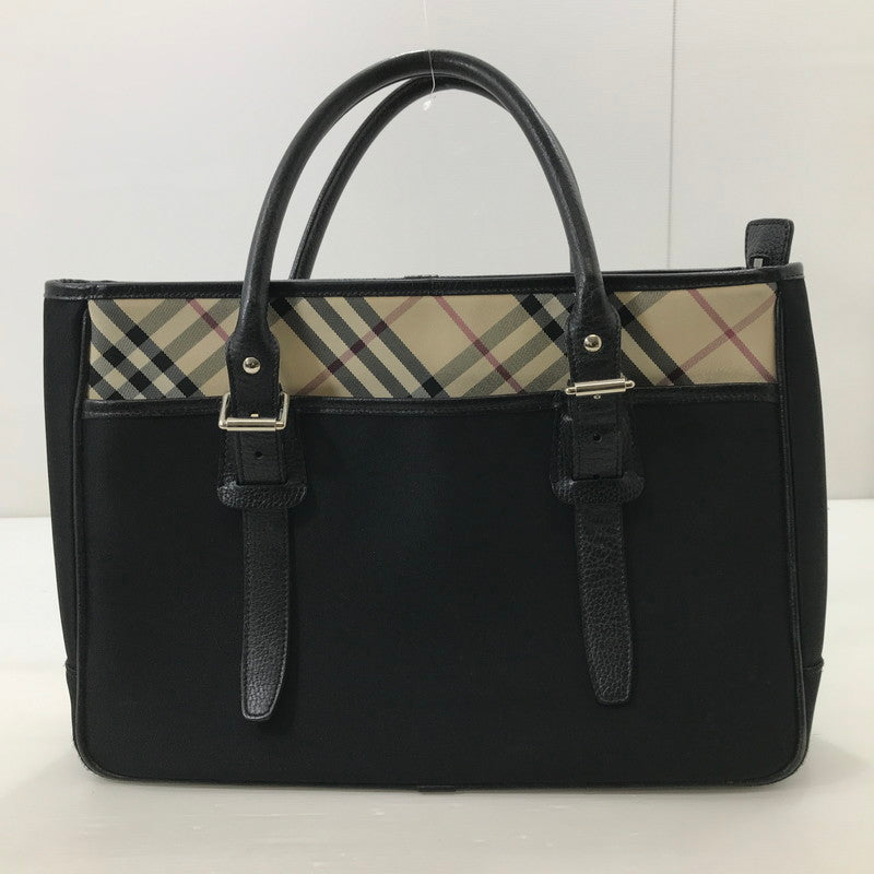 【中古品】【レディース】 BURBERRY バーバリー NOVA CHECK TOTE BAG ノバチェック トートバッグ ハンドバッグ カバン 180-250913-na-18-tag カラー：ブラック 万代Net店