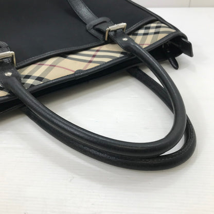 【中古品】【レディース】 BURBERRY バーバリー NOVA CHECK TOTE BAG ノバチェック トートバッグ ハンドバッグ カバン 180-250913-na-18-tag カラー：ブラック 万代Net店