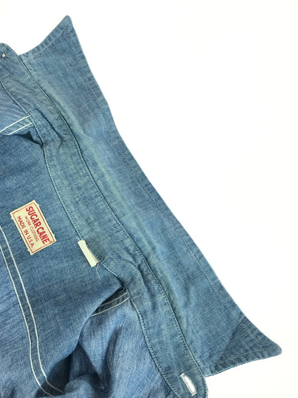 【中古品】【メンズ】 USA製 LS CHAMBRAY WORK SHIRT アメリカ製 ロングスリーブ シャンブレー ワークシャツ 長袖 トップス 145-250822-ki-03-tag サイズ：S カラー：ブルー 万代Net店