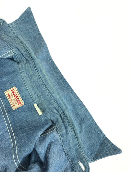 【中古品】【メンズ】 USA製 LS CHAMBRAY WORK SHIRT アメリカ製 ロングスリーブ シャンブレー ワークシャツ 長袖 トップス 145-250822-ki-03-tag サイズ：S カラー：ブルー 万代Net店
