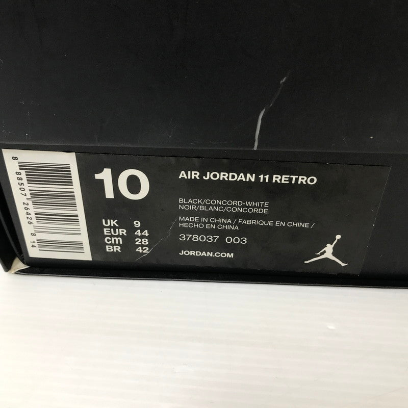 【中古品】【メンズ】 NIKE ナイキ AIR JORDAN 11 RETRO SPACE JAM (2016) 378037-003 エアジョーダン11 レトロ スペースジャム (2016) スニーカー 靴 160-250903-rt-03-tag サイズ：28cm US 10 カラー：ブラック/ホワイト・コンコード 万代Net店
