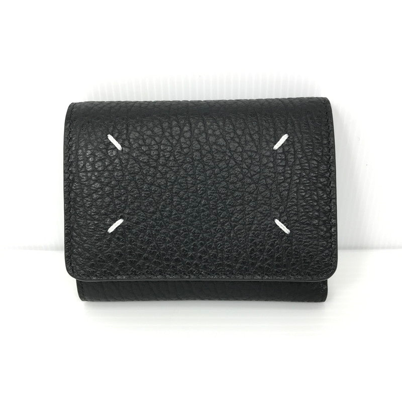 【中古美品】【メンズ】 Maison Margiela メゾンマルジェラ グレインレザー スリーフォールドウォレット SA3UI0010 三つ折り財布 ミディアムウォレット 181-250830-hi-08-tag カラー：ブラック 万代Net店