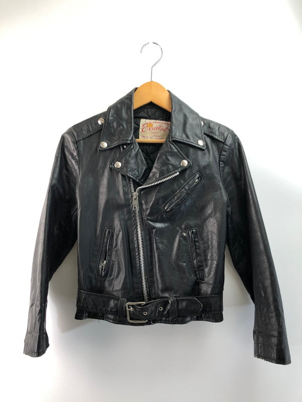 【現状渡し品】【メンズ】 EXCELLED エクセルド 70~80’s USA製 DOUBLE RIDERS LEATHER JACKET 70～80年代 USA製 ダブルライダースレザージャケット アウター ヴィンテージ 146-250821-rt-10-tag サイズ：14 カラー：ブラック 万代Net店