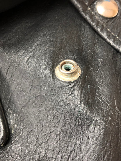 【現状渡し品】【メンズ】 EXCELLED エクセルド 70~80’s USA製 DOUBLE RIDERS LEATHER JACKET 70～80年代 USA製 ダブルライダースレザージャケット アウター ヴィンテージ 146-250821-rt-10-tag サイズ：14 カラー：ブラック 万代Net店