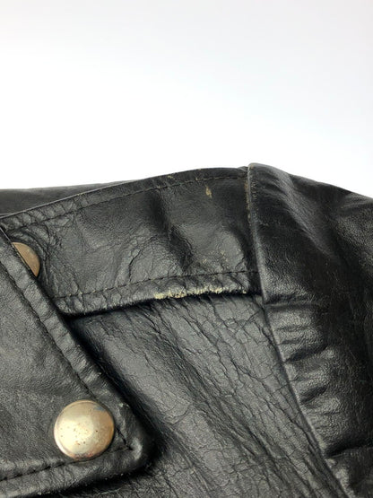 【現状渡し品】【メンズ】 EXCELLED エクセルド 70~80’s USA製 DOUBLE RIDERS LEATHER JACKET 70～80年代 USA製 ダブルライダースレザージャケット アウター ヴィンテージ 146-250821-rt-10-tag サイズ：14 カラー：ブラック 万代Net店