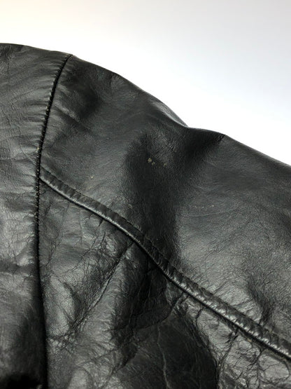【現状渡し品】【メンズ】 EXCELLED エクセルド 70~80’s USA製 DOUBLE RIDERS LEATHER JACKET 70～80年代 USA製 ダブルライダースレザージャケット アウター ヴィンテージ 146-250821-rt-10-tag サイズ：14 カラー：ブラック 万代Net店