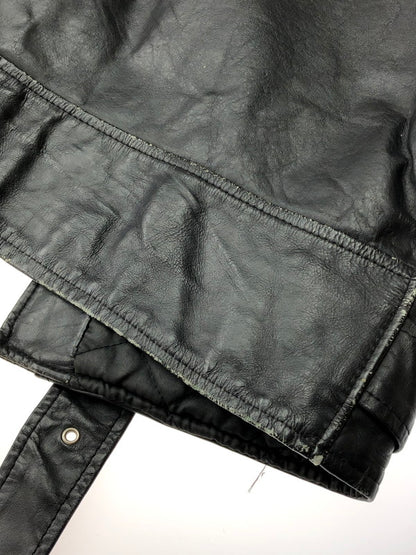 【現状渡し品】【メンズ】 EXCELLED エクセルド 70~80’s USA製 DOUBLE RIDERS LEATHER JACKET 70～80年代 USA製 ダブルライダースレザージャケット アウター ヴィンテージ 146-250821-rt-10-tag サイズ：14 カラー：ブラック 万代Net店