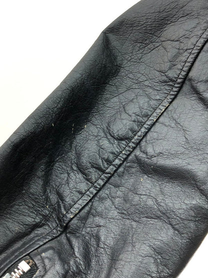 【現状渡し品】【メンズ】 EXCELLED エクセルド 70~80’s USA製 DOUBLE RIDERS LEATHER JACKET 70～80年代 USA製 ダブルライダースレザージャケット アウター ヴィンテージ 146-250821-rt-10-tag サイズ：14 カラー：ブラック 万代Net店