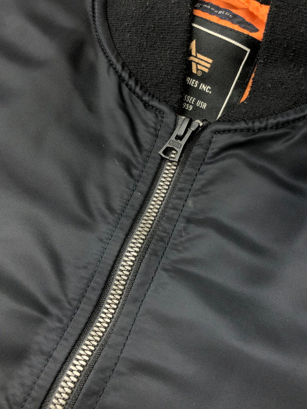 【中古品】【メンズ】 ALPHA アルファ × RAGE BLUE レイジブルー 別注 コラボ MA-1 FLIGHT JACKET RB030006AT フライトジャケット アウター 145-250821-rt-09-tag サイズ：M カラー：ブラック 万代Net店