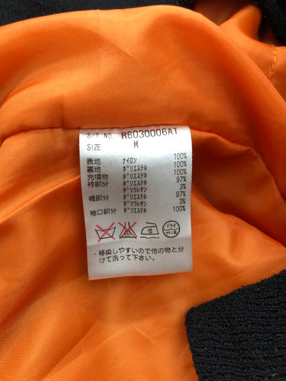 【中古品】【メンズ】 ALPHA アルファ × RAGE BLUE レイジブルー 別注 コラボ MA-1 FLIGHT JACKET RB030006AT フライトジャケット アウター 145-250821-rt-09-tag サイズ：M カラー：ブラック 万代Net店