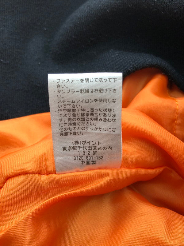 【中古品】【メンズ】 ALPHA アルファ × RAGE BLUE レイジブルー 別注 コラボ MA-1 FLIGHT JACKET RB030006AT フライトジャケット アウター 145-250821-rt-09-tag サイズ：M カラー：ブラック 万代Net店