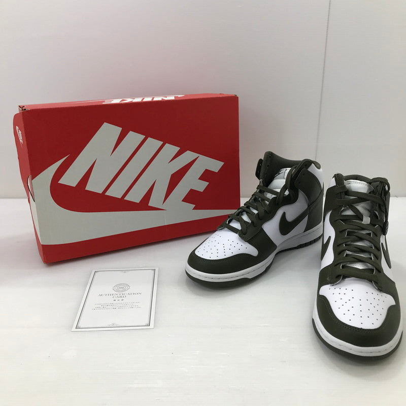 【中古美品】【メンズ】 NIKE ナイキ DUNK HIGH RETRO DD1399-107 ダンク ハイ "チャンピオンシップ カーキ スニーカー 靴 160-250903-rt-06-tag サイズ：27.5cm US 9.5 カラー：ホワイト/シカゴカーキ 万代Net店