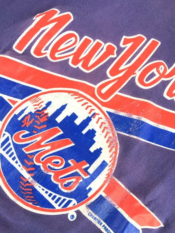【現状渡し品】【メンズ】 Champion チャンピオン 80'S NEW YORK METS S/S TEE 80年代 ニューヨーク メッツ Tシャツ 半袖Tシャツ 146-250830-na-08-tag サイズ：ＸＬ カラー：ポ―プル 万代Net店