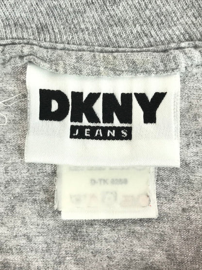 【現状渡し品】【メンズ】 DKNY JEANS ディーケーエヌワイジーンズ VINTAGE LOGO PRINT L/S T-SHIRT ヴィンテージ ロゴ プリント ロングスリーブ Tシャツ 長袖 トップス 146-250904-yy-03-tag カラー：グレー 万代Net店