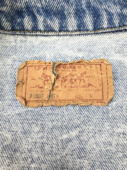 【中古品】【メンズ】 80’s～90's VINTAGE DENIMJACKET 70507 80～90年代 ヴィンテージ デニムジャケット ボタン裏刻印777 ライトアウター 146-250911-yy-26-tag サイズ：L カラー：ライトブルー 万代Net店