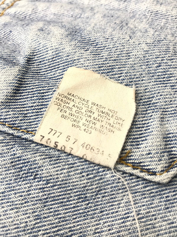 【中古品】【メンズ】 80’s～90's VINTAGE DENIMJACKET 70507 80～90年代 ヴィンテージ デニムジャケット ボタン裏刻印777 ライトアウター 146-250911-yy-26-tag サイズ：L カラー：ライトブルー 万代Net店