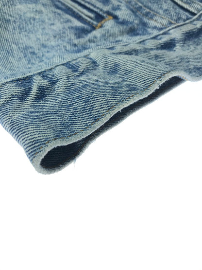 【中古品】【メンズ】 80’s～90's VINTAGE DENIMJACKET 70507 80～90年代 ヴィンテージ デニムジャケット ボタン裏刻印777 ライトアウター 146-250911-yy-26-tag サイズ：L カラー：ライトブルー 万代Net店