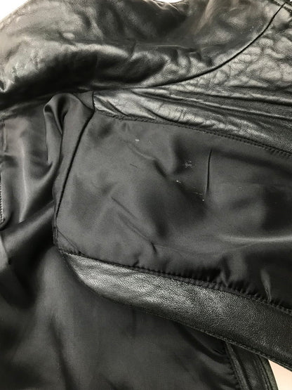 【現状渡し品】【メンズ】 Banana Republic バナナリパブリック 90~00's FULL ZIP LEATHER VEST 90~2000年代 フルジップ レザーベスト トップス 146-250912-rt-01-tag サイズ：XL カラー：ブラック 万代Net店