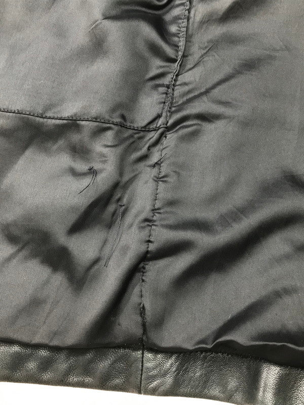 【現状渡し品】【メンズ】 Banana Republic バナナリパブリック 90~00's FULL ZIP LEATHER VEST 90~2000年代 フルジップ レザーベスト トップス 146-250912-rt-01-tag サイズ：XL カラー：ブラック 万代Net店